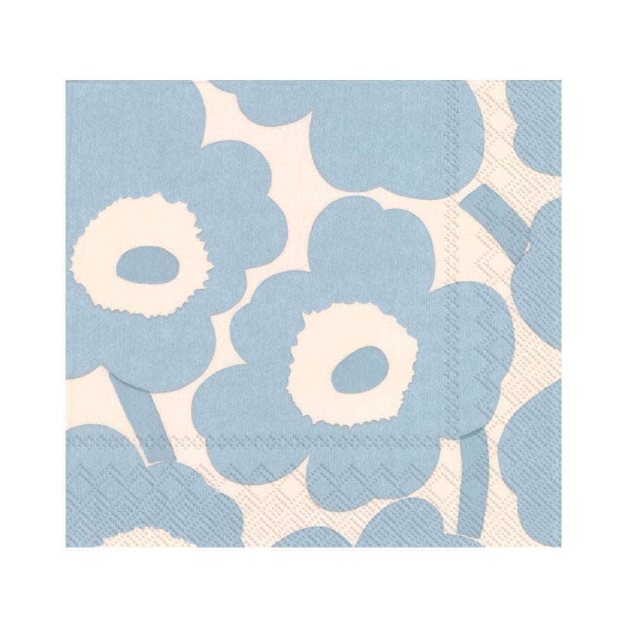 Lunsj Servietter Marimekko Unikko Blå/Krem 33x33cm
