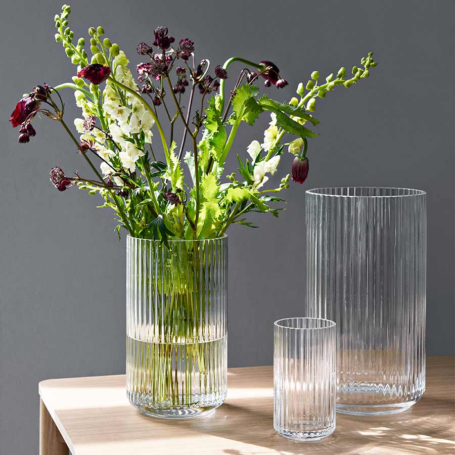 Lyngby Porcelæn Vase 25cm Klart Glass