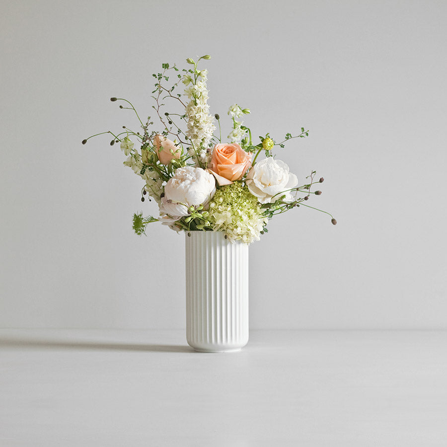Lyngby Porcelæn Vase 20,5cm Hvit Porselen