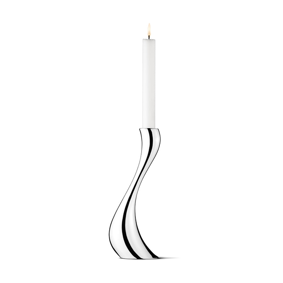 Georg Jensen Cobra Lysestake 24cm blankt rustfritt stål