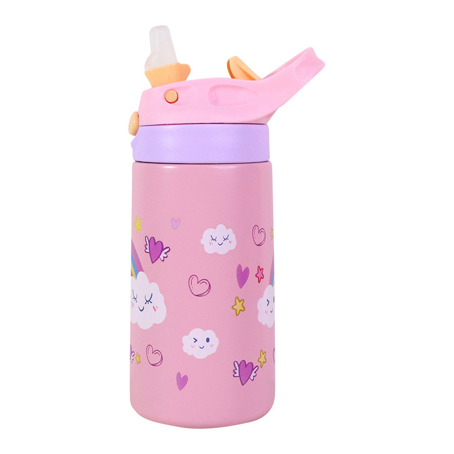 Minis Play Drikkeflaske Stål 400ml Rosa