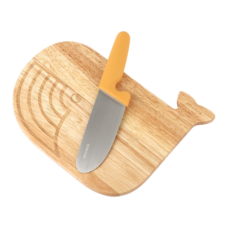 Minis Play Skjærebrett i tre m/ kniv