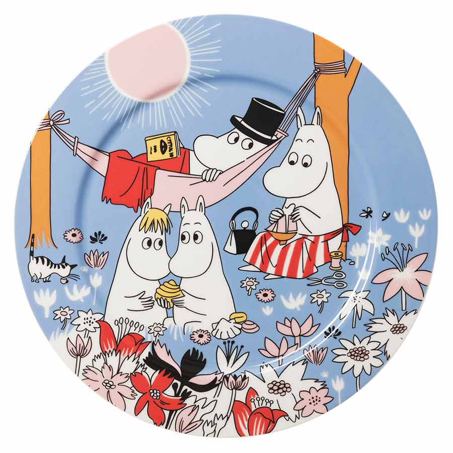 Moomin Arabia Mummi Serveringsaft 30cm Familietid Blå