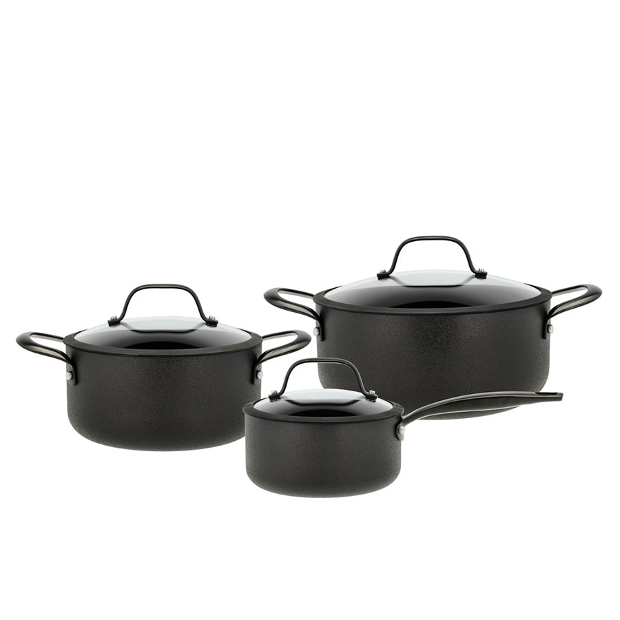 Morsø Keramisk Grytesett Black Fossil 3 Gryter