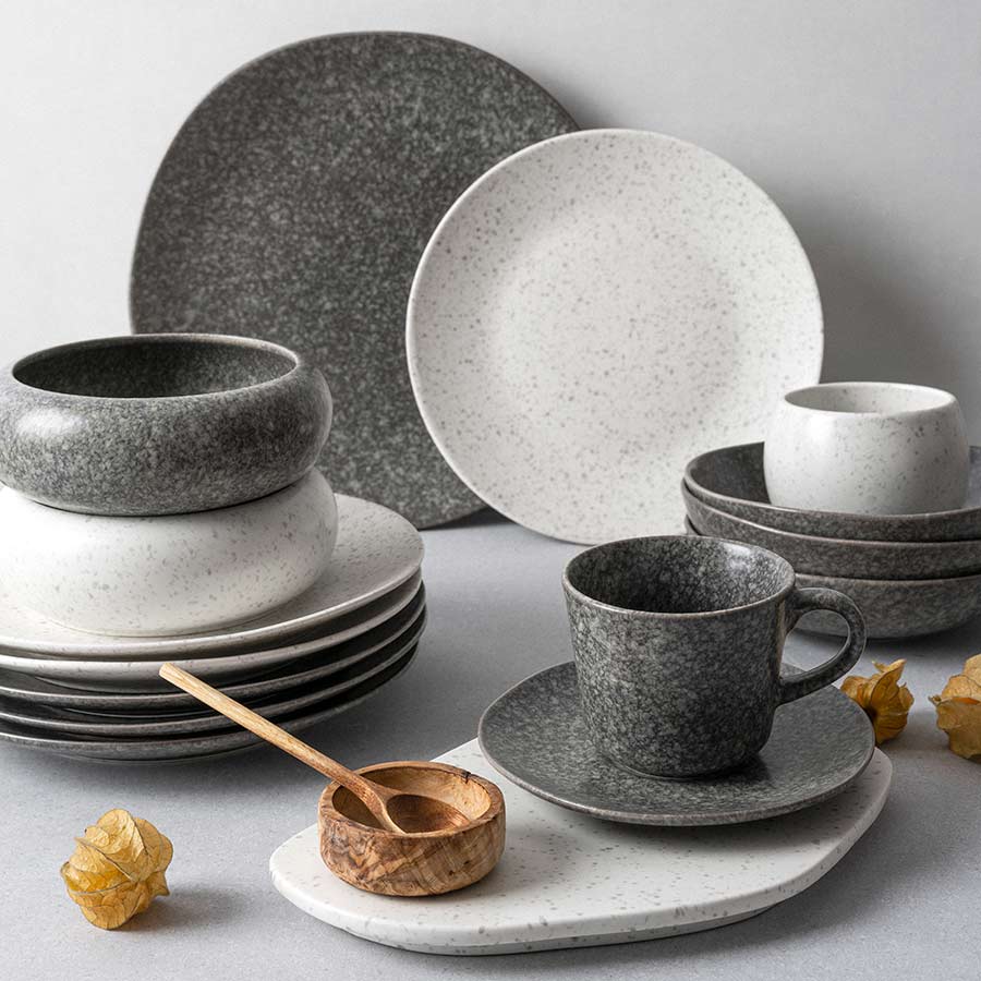 Porsgrunds Porselænsfabrik Natur Serveringsbolle 14 cm Lys Granitt