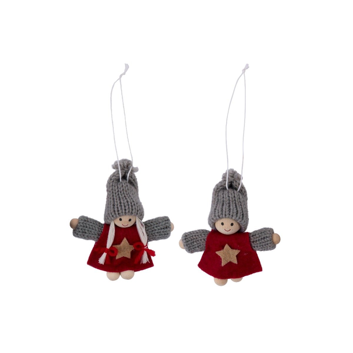 Christiania 1739 Julepynt Nissebarn Grå 2pk