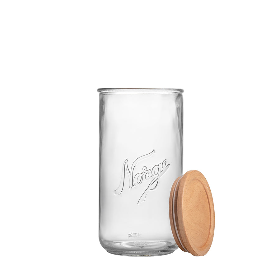 Norgesglass Beholder med Trelokk 20cm