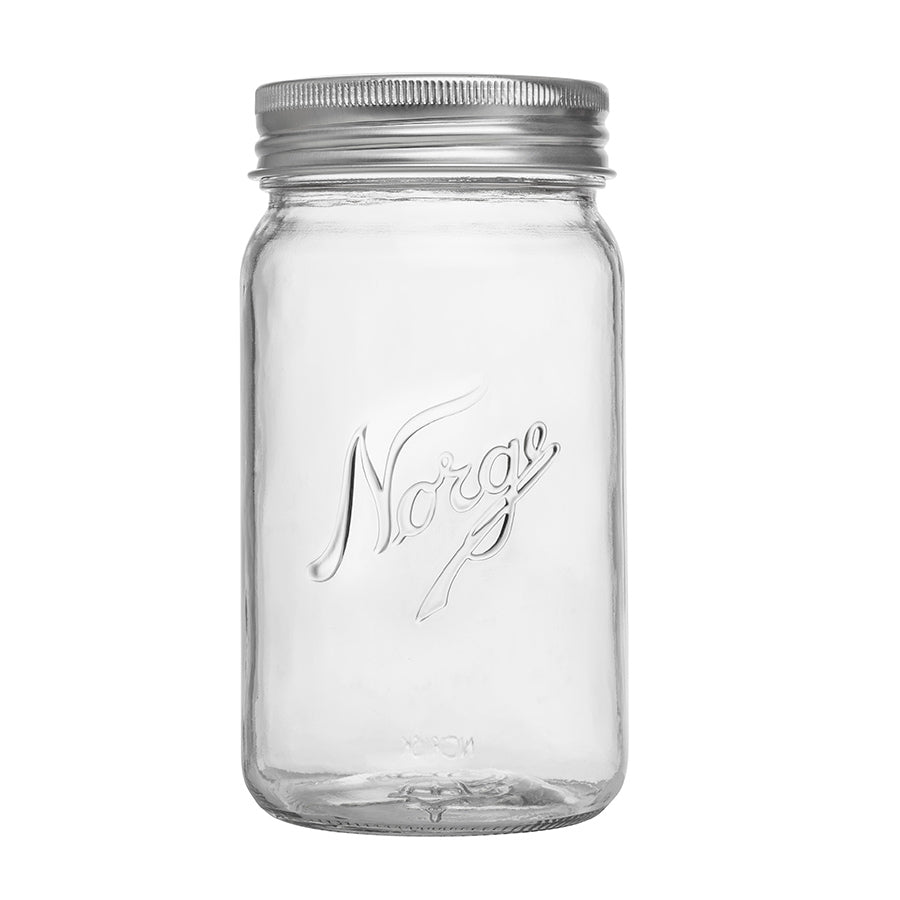 Norgesglass Norgesglass m/Skrulokk 1L fra NORGESGLASSET, glassbeholder med skrulokk, ideell for oppbevaring og sylting.