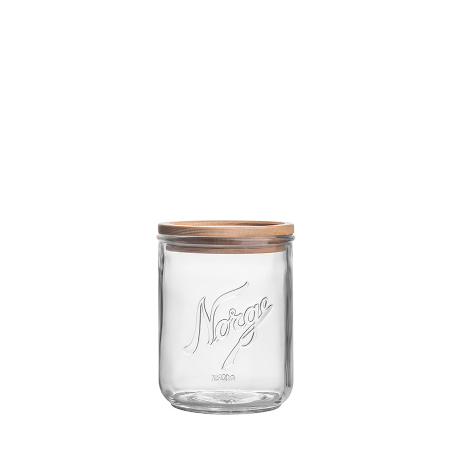 Norgesglass Beholder med Trelokk 13cm