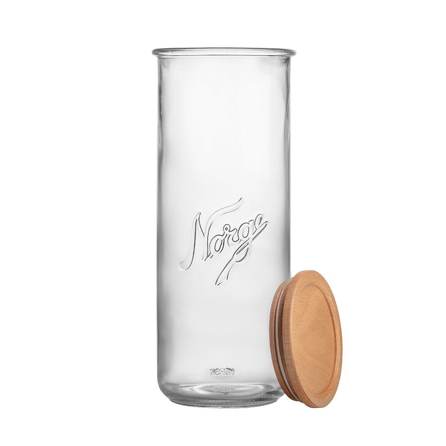 Norgesglass Beholder med Trelokk 27cm