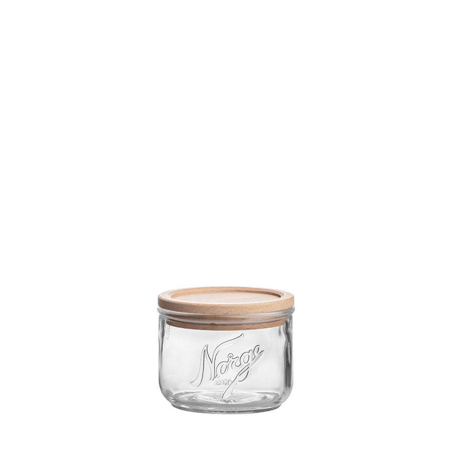 Norgesglass Beholder 6cm med Trelokk