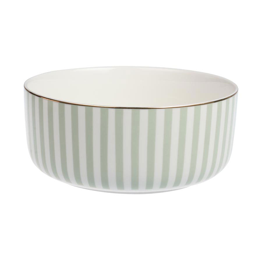 Nova Abby Serveringsbolle 20cm Grønn m/Gullkant