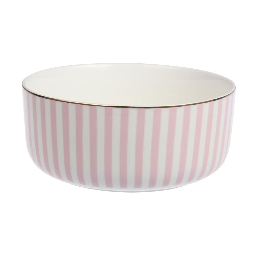Nova Abby Serveringsbolle 20cm Rosa m/Gulldekor