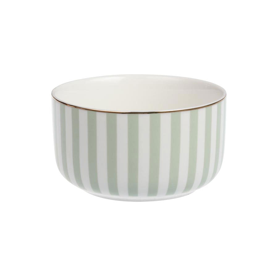 Nova Abby Skål 12cm Grønn m/Gullkant