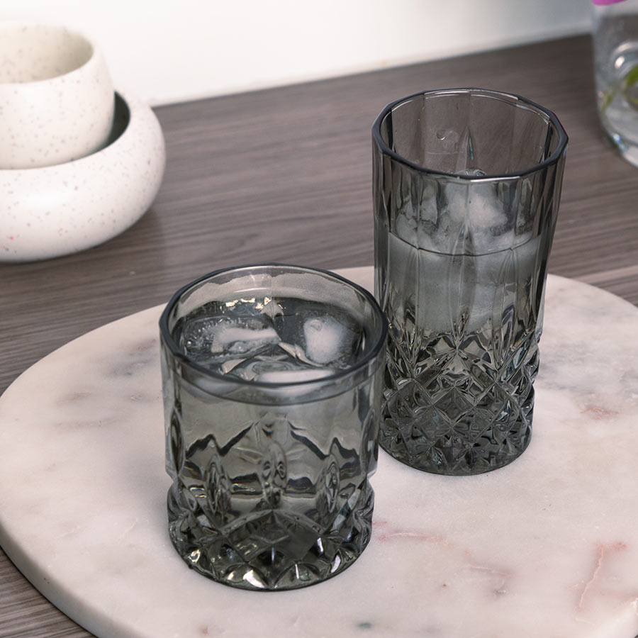 Nova Dynamic Whiskyglass 28cl 4pk Grå