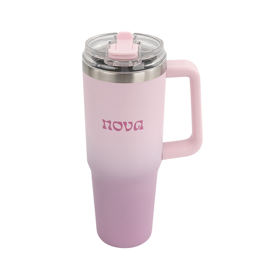 Nova Dynamic Termokopp m/Sugerør 1,1L Rosa