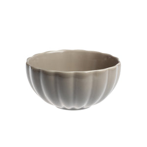 Lilly bolle i grått, 13 cm, laget av robust porselen, ideell til frokost og småretter.