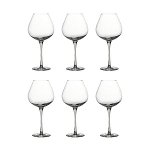 Settet med 6 stk Hadeland Glassverk Odyssé Rødvinsglass 82cl, ideelt for både hverdagsbruk og spesielle anledninger.
