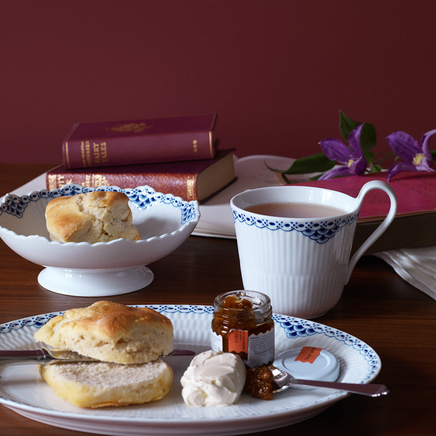 Royal Copenhagen Prinsesse Blå Ovalt Fat 28cm