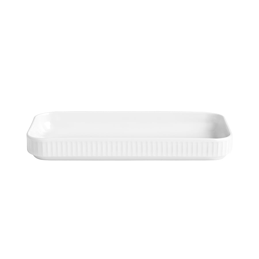 PLISSÉ TAPASFAT HVIT L24CM B12CM GIFTBOKS