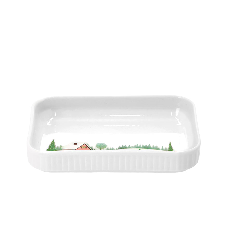 Pillivuyt Vinter Rektangulært Fat 18cm