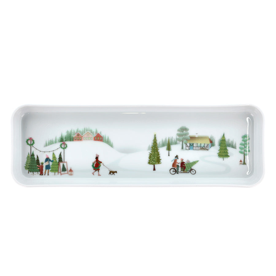 Pillivuyt Vinter Rektangulært Fat 36cm