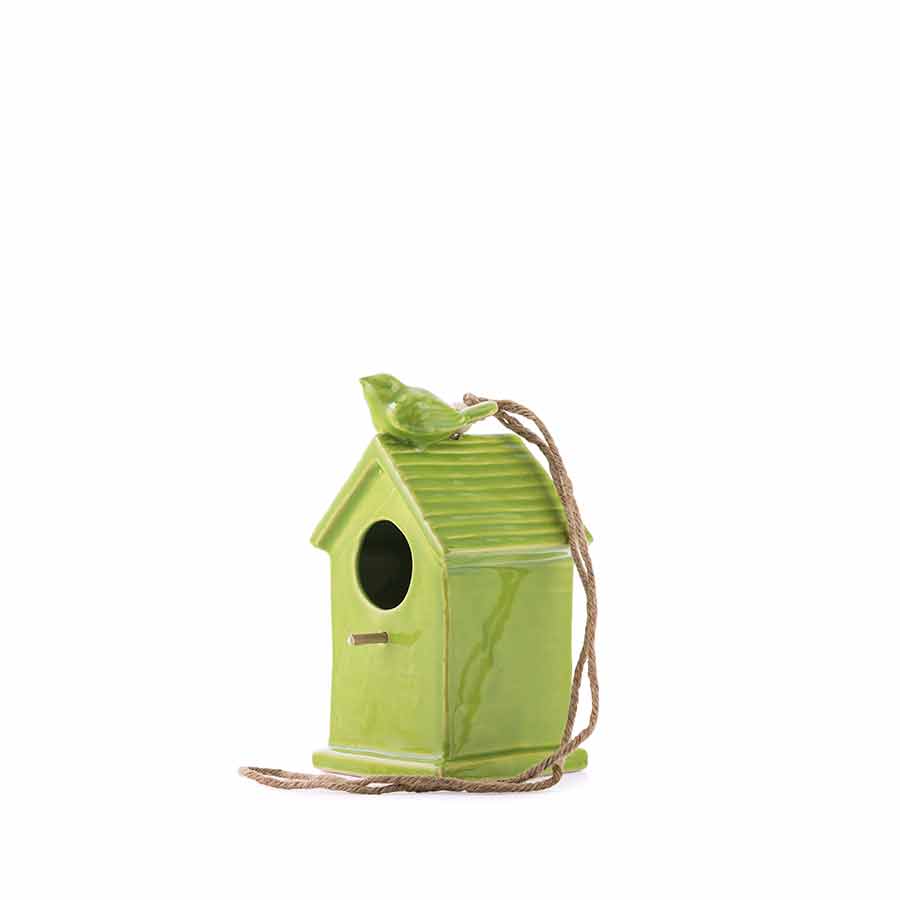 Porsgrunds Porselænsfabrik Fuglehus 18cm Grønn