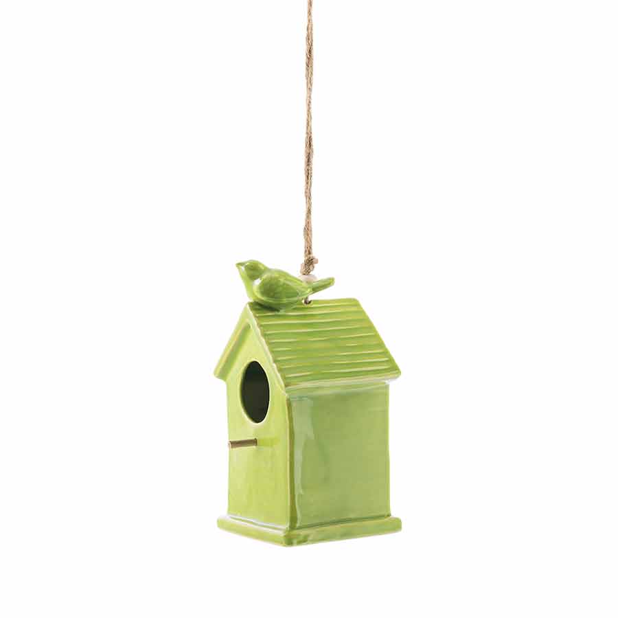 Porsgrunds Porselænsfabrik Fuglehus 18cm Grønn