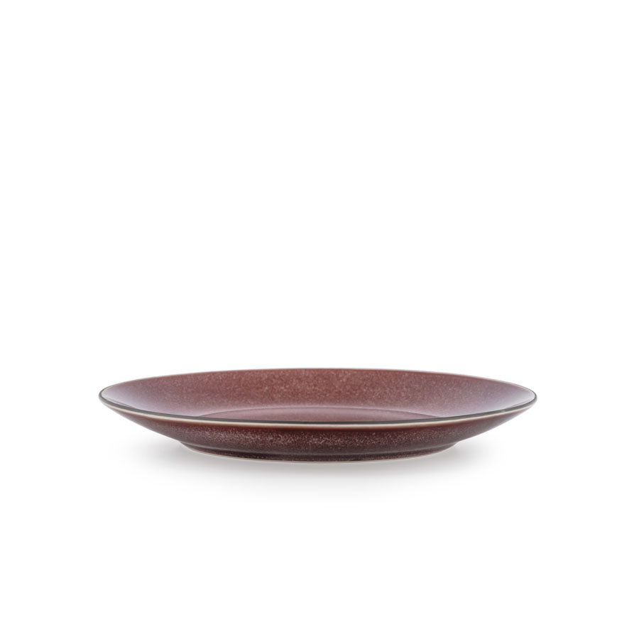 Porsgrunds Porselænsfabrik Natur Tallerken 21cm Morell, sidebilde av tallerken med elegant design, ideell for daglig bruk og oppvaskmaskinsikker.