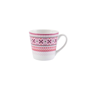 Søtt krus på 20 cl fra Porsgrunds Porselænsfabrik, rosa bunadsinspirert design perfekt for hverdagsbruk eller kos på hytta.