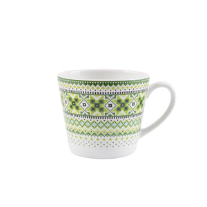 Ingrid krus i grønt design fra Porsgrunds Porselænsfabrik, perfekt for lange kaffepause.