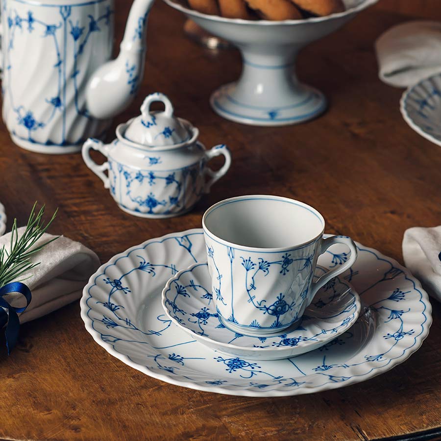 Porsgrunds Porselænsfabrik Bogstad Stråmønster Tallerken 20cm