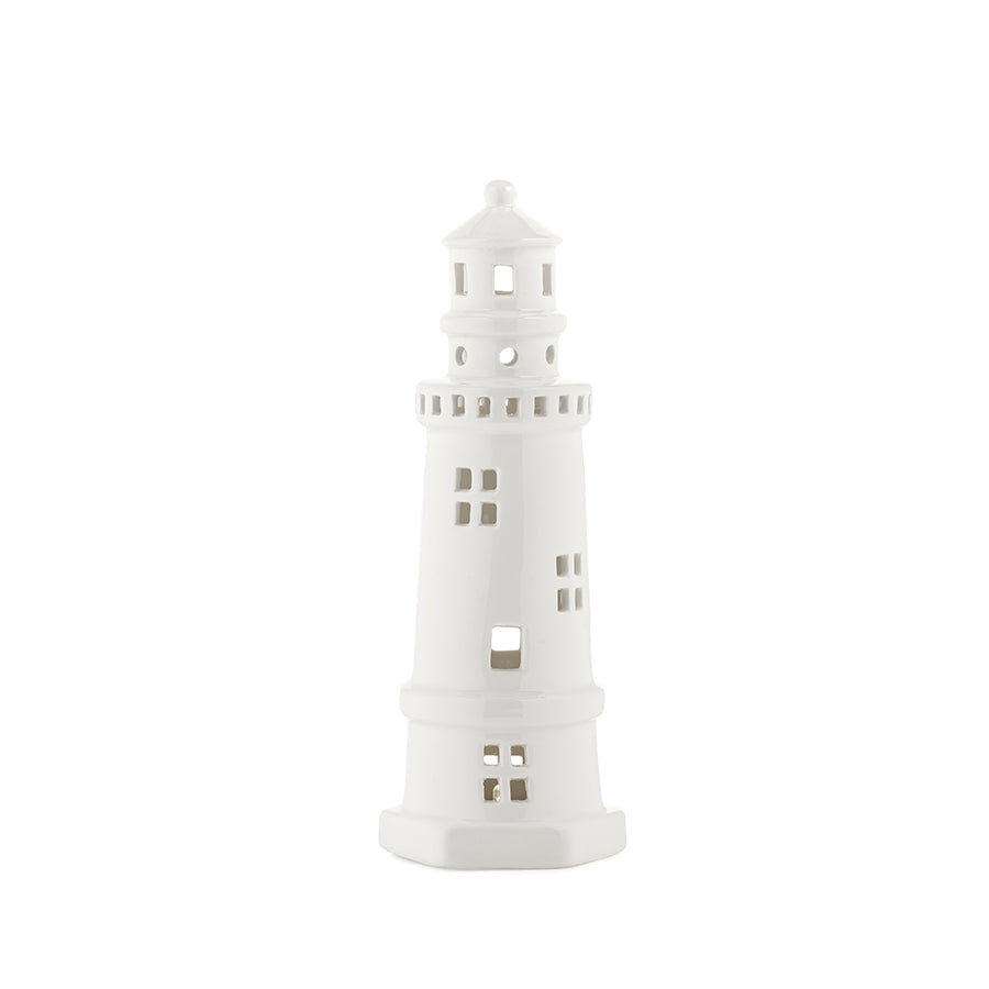 Porsgrunds Porselænsfabrik Fyrtårn m/LED-lys 25cm Hvit