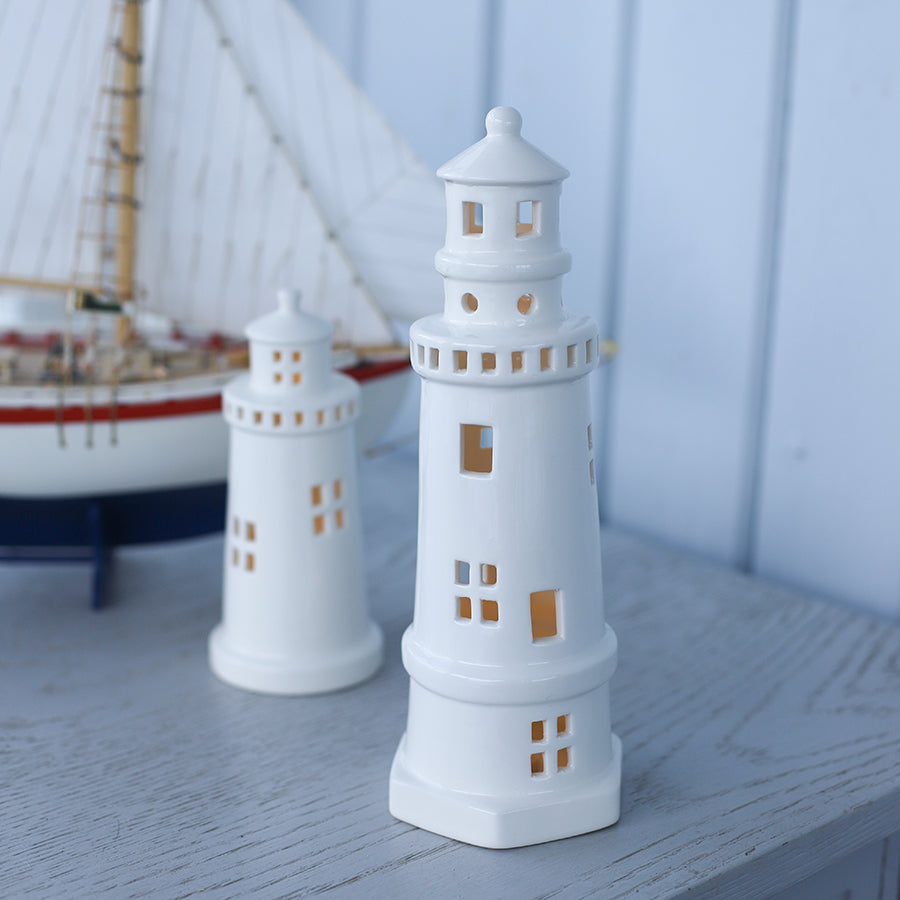 Porsgrunds Porselænsfabrik Fyrtårn m/LED-lys 25cm Hvit