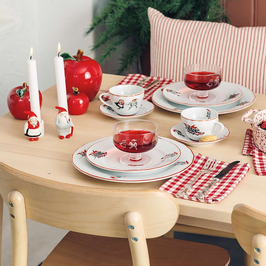 Porsgrunds Porselænsfabrik Nisseservise Middagstallerken 27 cm