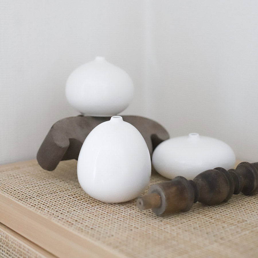 Nordic Living Vase 10,5x12cm Hvit
