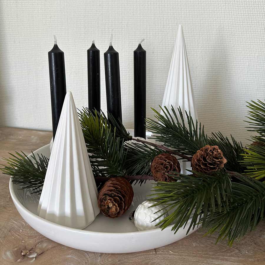 Porsgrunds Porselænsfabrik Nordic Winter Juletre 22,5cm Hvit