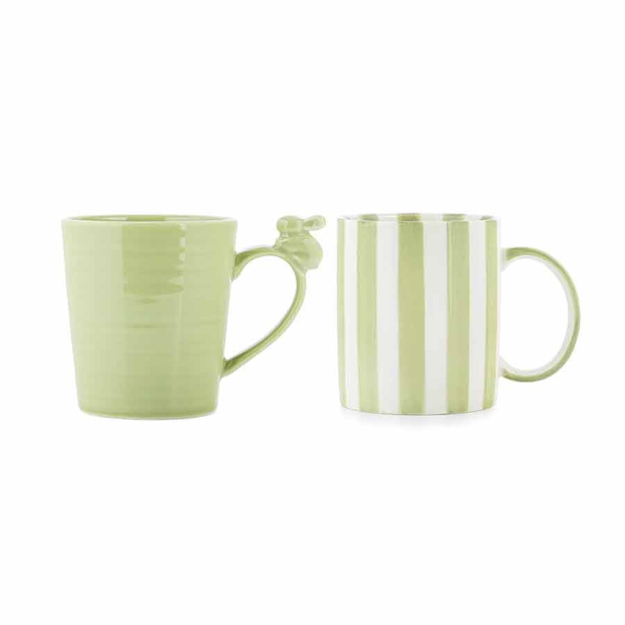 Porsgrunds Porselænsfabrik Stripekopp/Harekopp Grønn 2pk