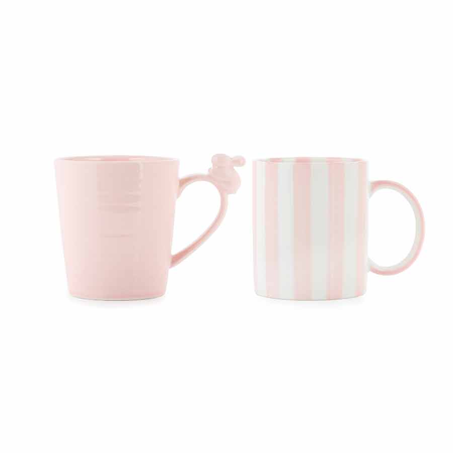 Porsgrunds Porselænsfabrik Stripekopp/Harekopp 30cl Rosa 2pk