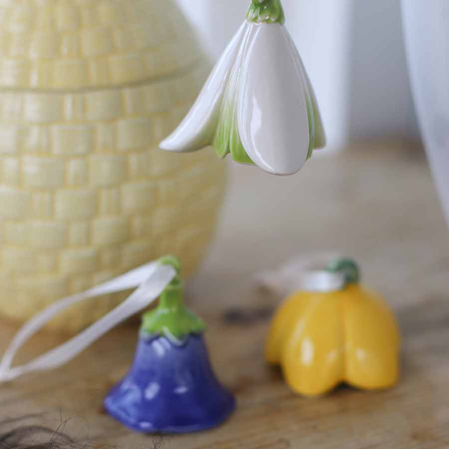 Porsgrunds Porselænsfabrik Vårblomster 3pk Blåveis, Hvitveis, Smørblomst