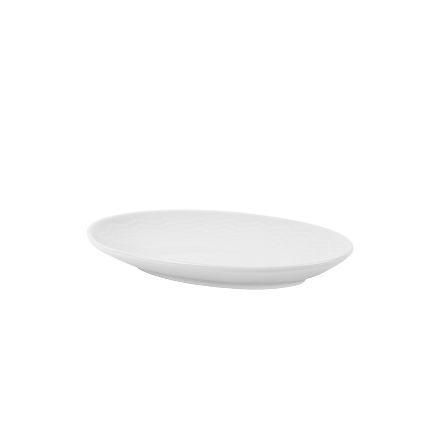 Porsgrunds Porselænsfabrik Bølge Hvitt Oval Asjett 19cm