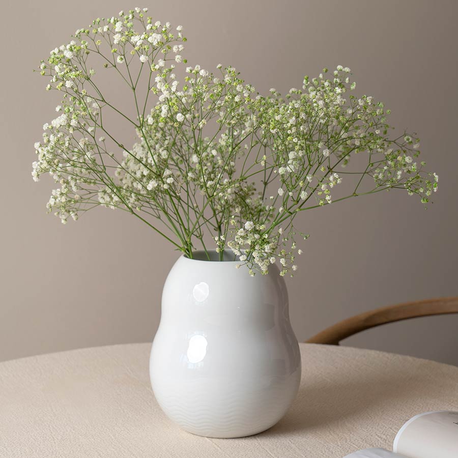 Porsgrunds Porselænsfabrik Bølge Hvitt Vase 20cm