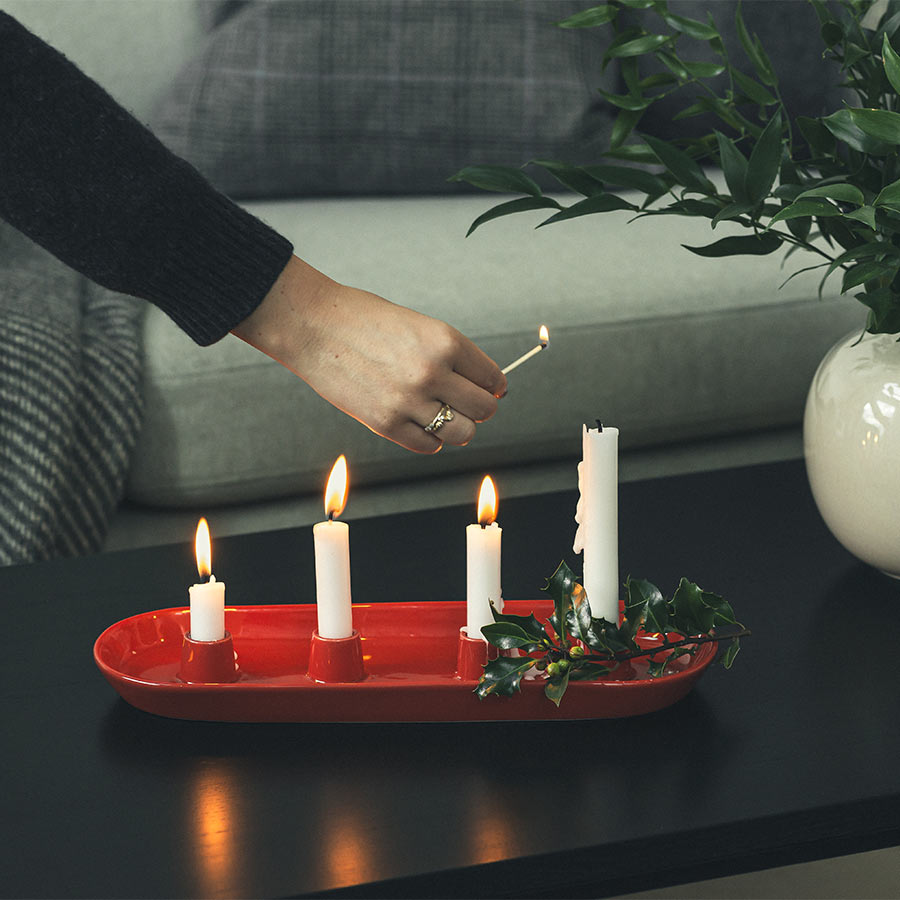Porsgrunds Porselænsfabrik Nordic Light Adventsstake Avlang 38,4cm