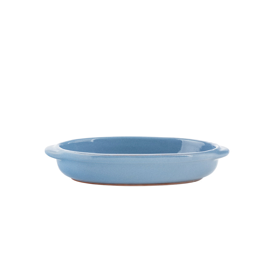 Porsgrunds Porselænsfabrik Terra Oval Form 24,5cm Azul, dyp blå glasur, ideell til ovnsretter, fisk eller tapas.