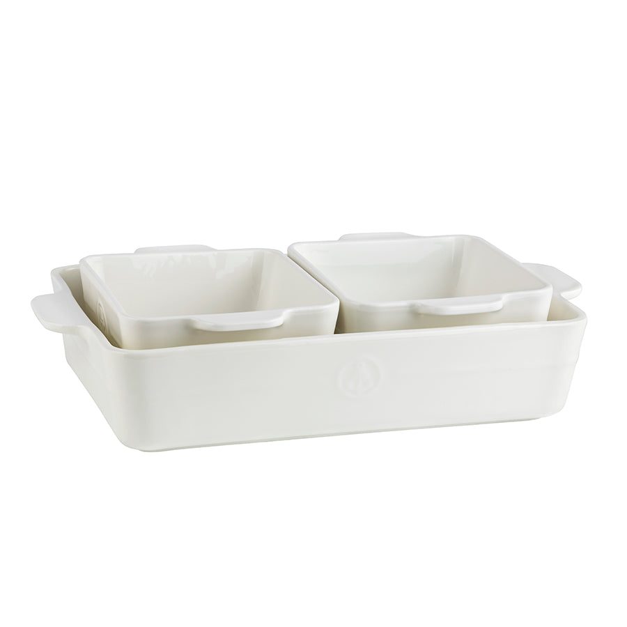 Porsgrunds Porselænsfabrik Ildfast Sett 3pk 33cm+16cm Hvit