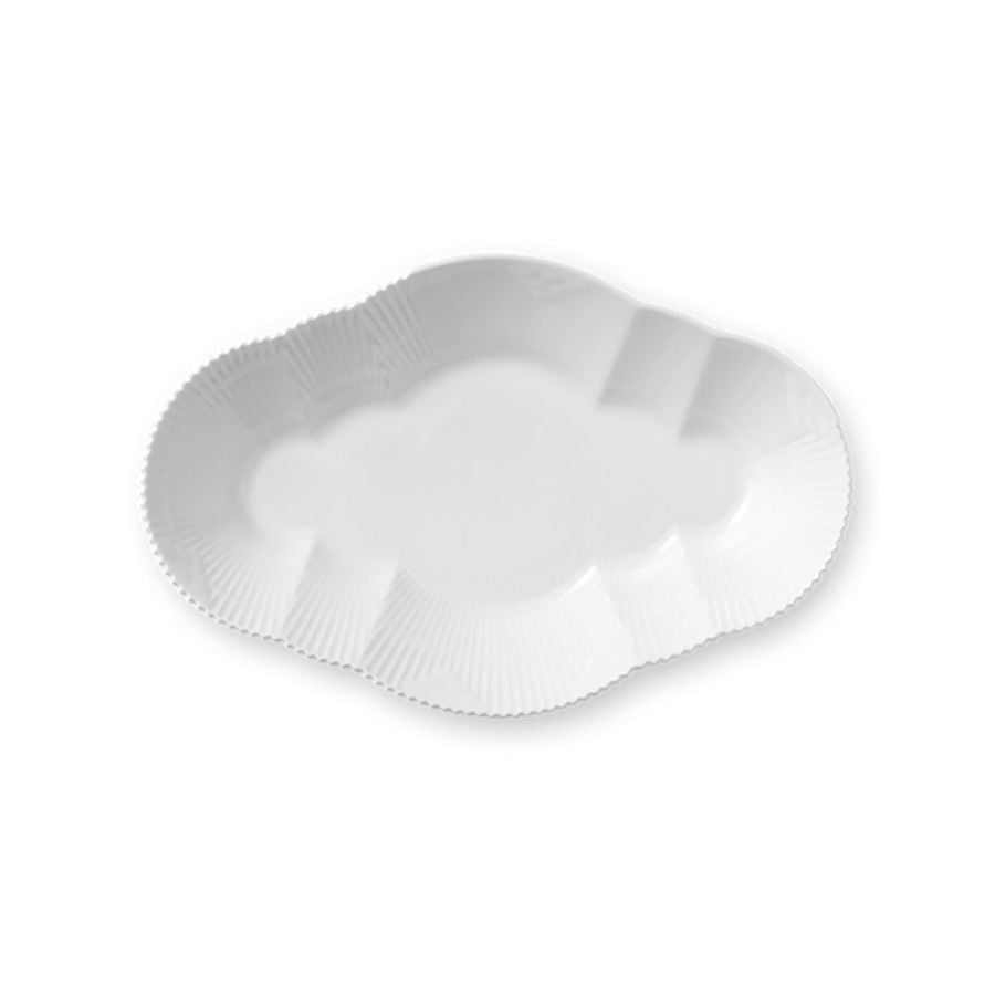 Royal Copenhagen Hvit Elements 23cm Serveringsfat
