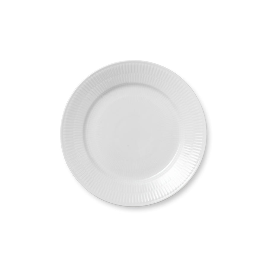 Royal Copenhagen Hvit Riflet Asjett 22cm