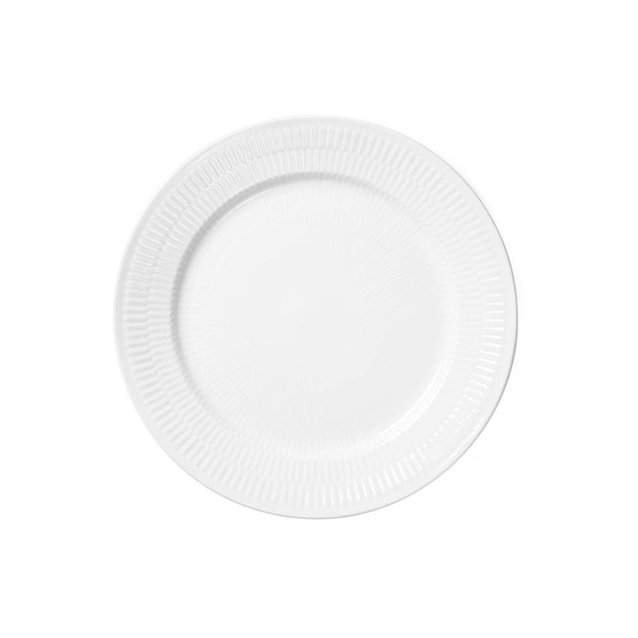 Royal Copenhagen Hvit Riflet Asjett 22cm