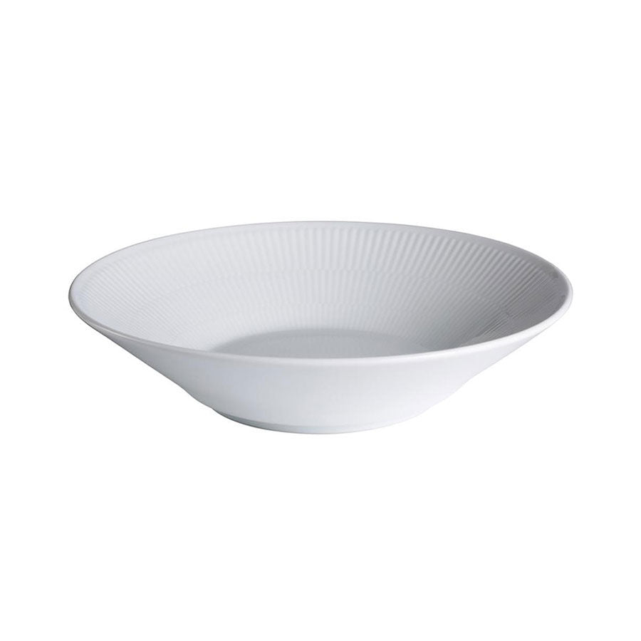Royal Copenhagen Hvit Riflet Dyptallerken 24cm