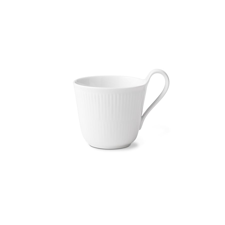 Royal Copenhagen Hvit Riflet Krus Med Høy Hank 33cl